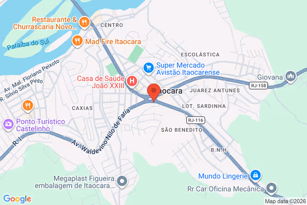 Mapa da localização - Itaocara