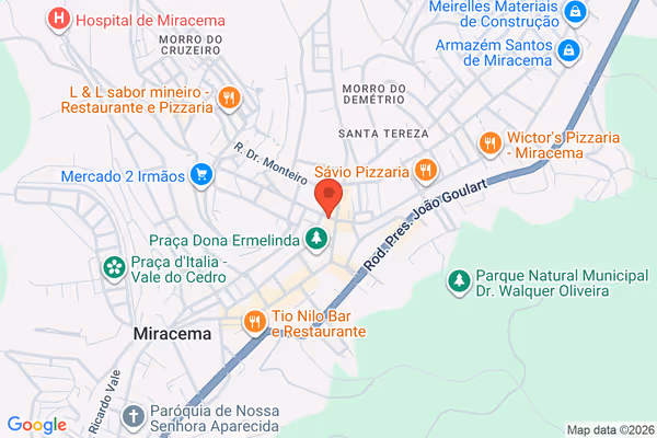 Mapa da localização - Miracema