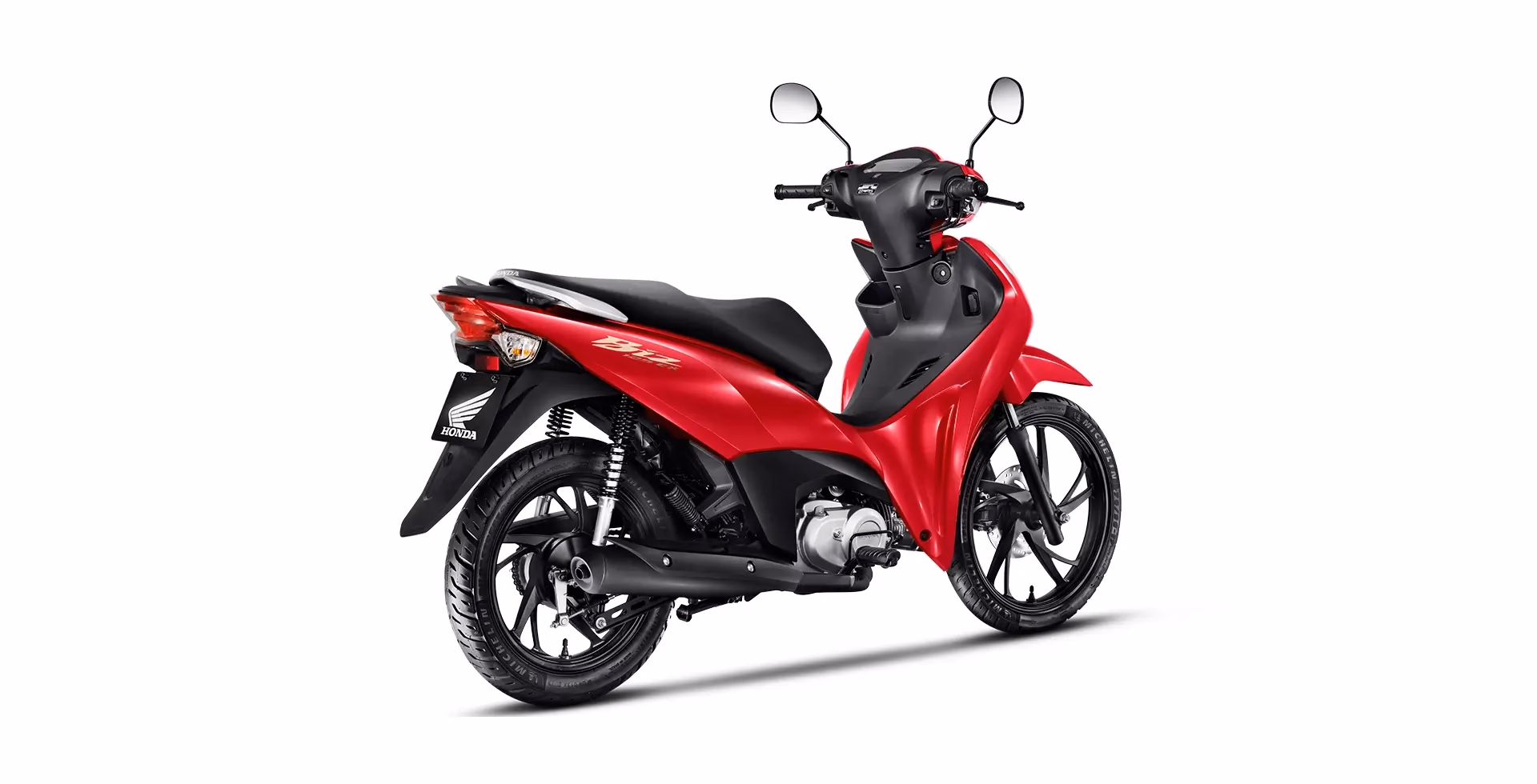 Honda Biz 125 EX traseira direita vermelha - 27 de 32