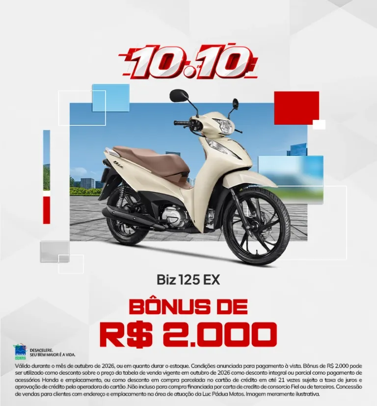 Banner Biz 125 EX Luc Pádua Honda