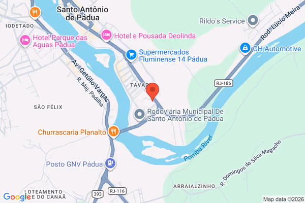 Mapa da localização - Santo Antônio de Pádua (Matriz)